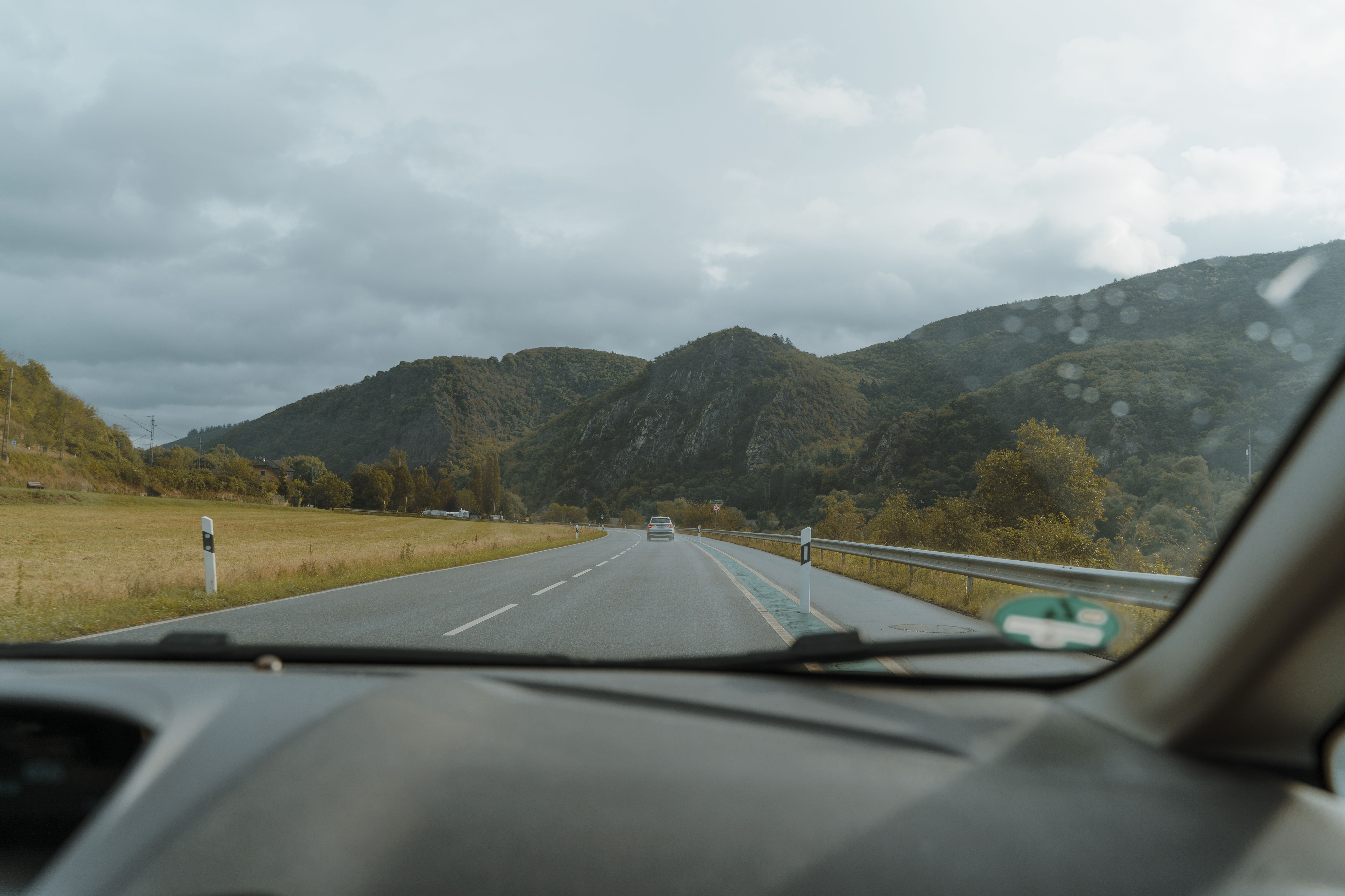 Rental car on a scenic road for a day trip from Sarajevo, Bosnia and Herzegovina